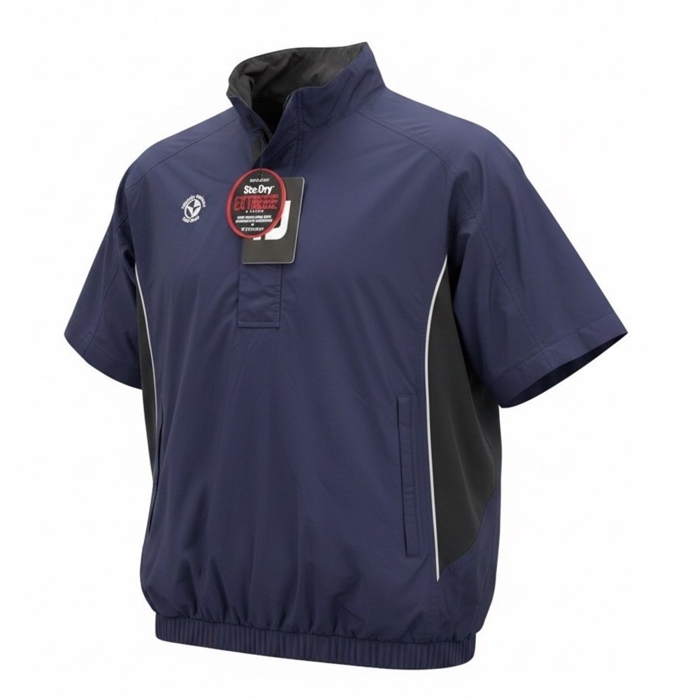 FootJoy DryJoys Sta-Dry Extreme Rain Shirt Mens XL Navy Blue Short Sleeve Golf